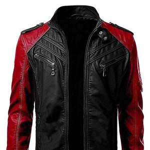 Mens Genuine Leather Jacket Biker Motorcycle Retro Classic - Etsy