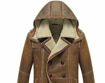 KRIEGSMARINE 70's Old Military Heavy leather Reefer coat KRIEGSMARINE 70's Old Military Heavy leather Reefer coat