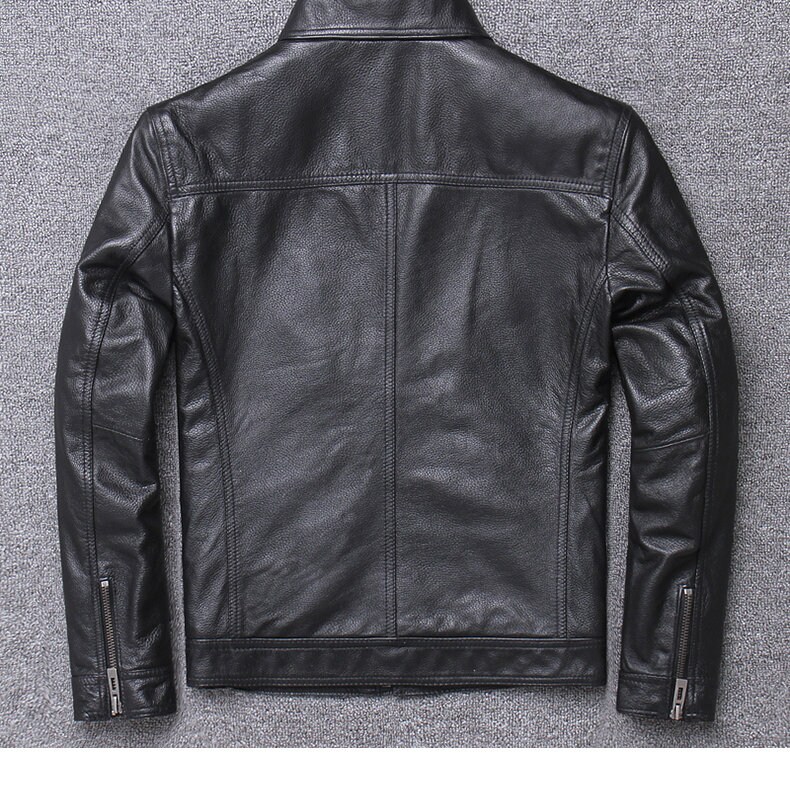 Mens Genuine Leather Jacket Biker Motorcycle Retro Classic | Etsy