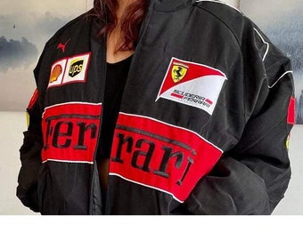 Racing Vintage Rare Streetwear Ferrari Fashion/Bomber Jacket size M to XXL Available - Best Gift