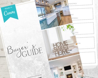 Modern Real Estate Buyers Guide, Chic Real Estate Buyers Packet, Real Estate Marketing, Buyers Presentation