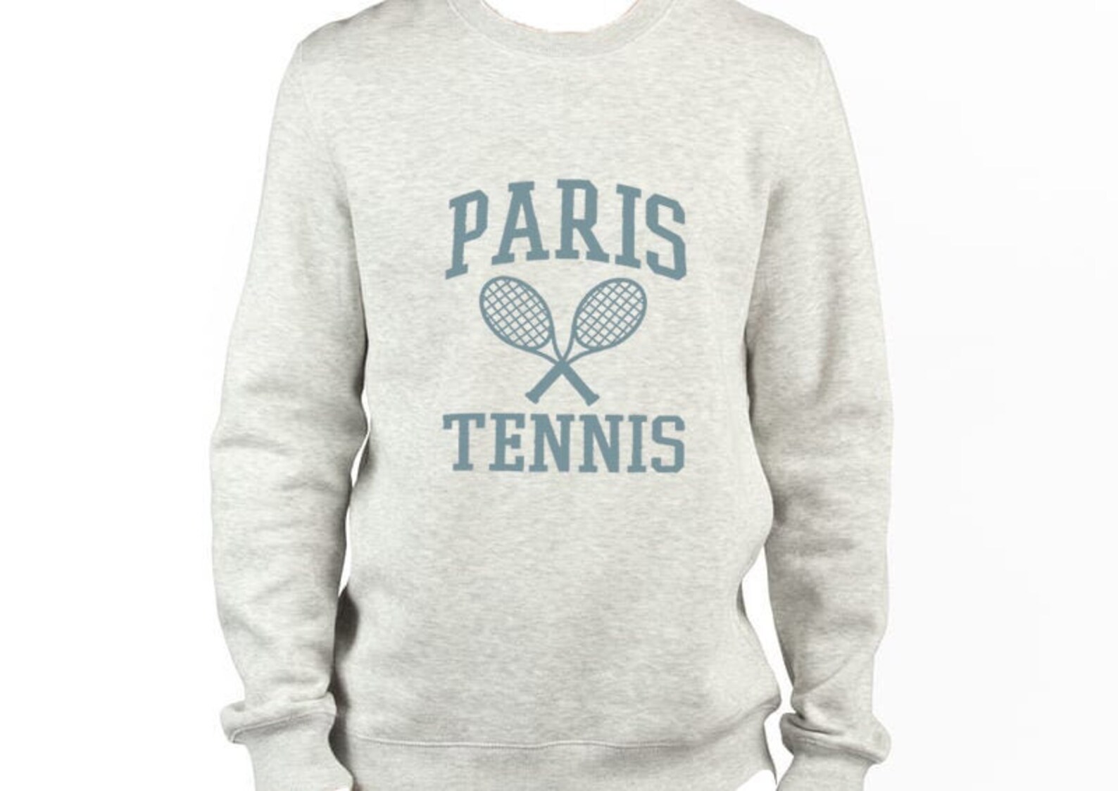 Embroidered Paris Tennis Sweatshirt Sustainably Made Etsy