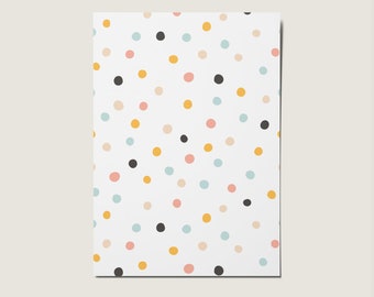 Colourful Polkadot No Occasion Card, Polkadot Card, Cute Greetings Card, Card For Birthday, Card For Valentine Day, Card for Anniversary
