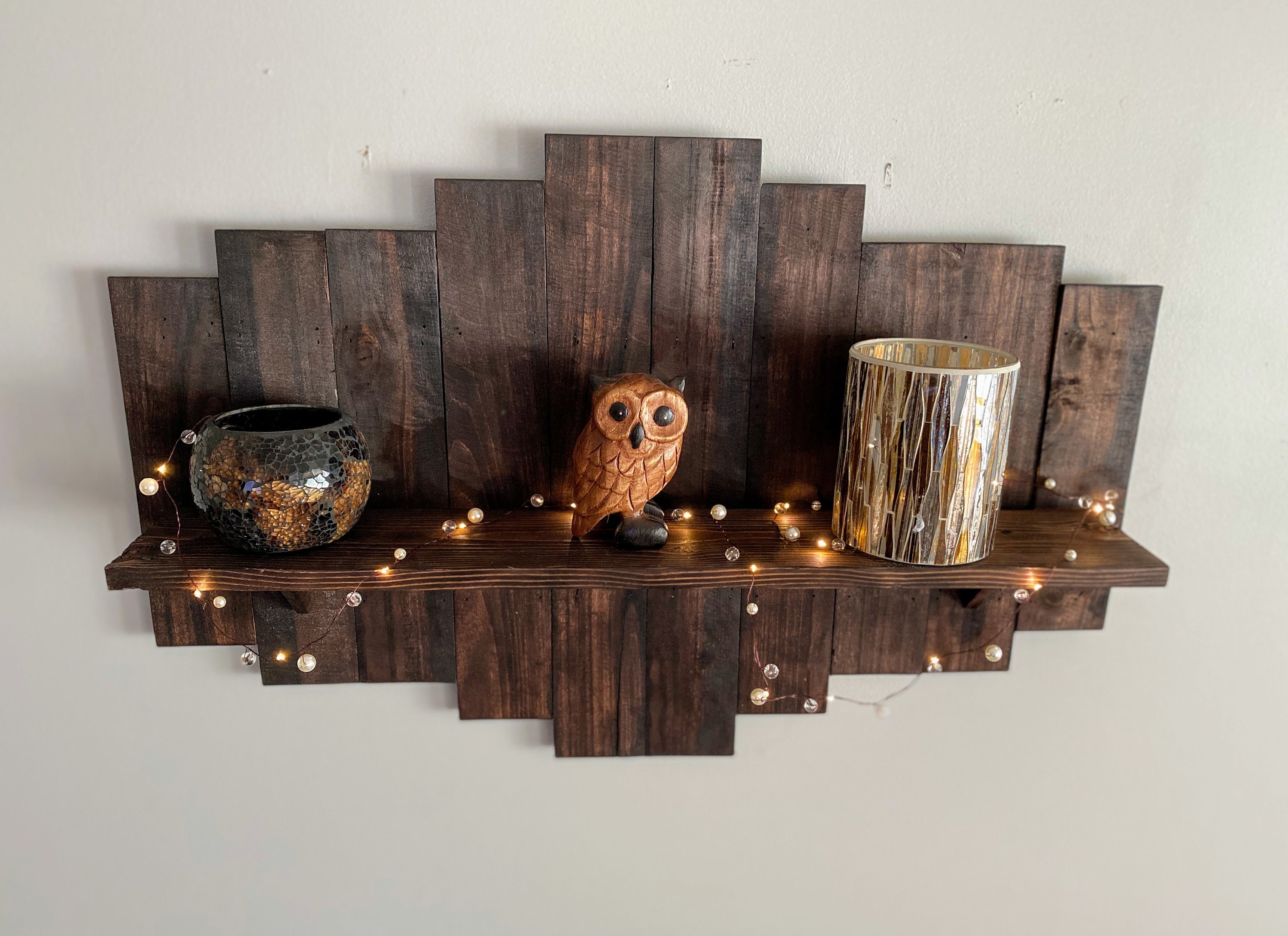 Rustic Style Shelf Made From Reclaimed Wood Etsy