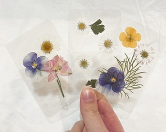 Mystery Pressed Flower Bookmark | Random Floral Bookmark | Cottage Core Aesthetic | Gift for Book Lovers | Cute Thin Bookmarks