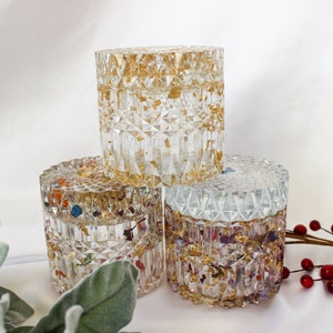 Vintage Glass Resin Jar | Resin Stash Jar | Room Decor | Minimalist Decor | Christmas Gift for Her
