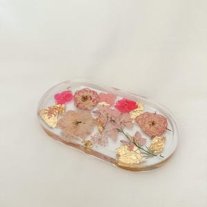 Handgemachte Gepresste Blume Trinket Tablett