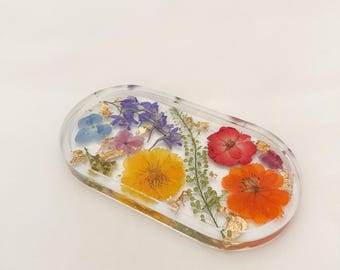 Handmade Pressed Flower Trinket Tray