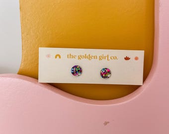 Party Glitter Studs
