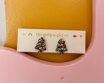 Cutie Christmas Tree Studs