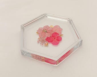 Pink Floral Coaster