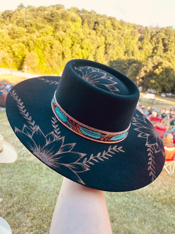Branded Cowboy Hat | Branded Wide Brim Hats | Burned Wide  display picture 3