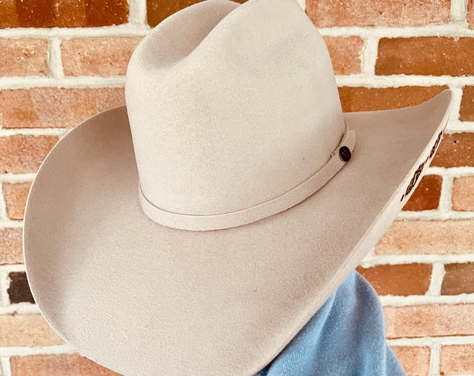 Hand Burned Cowboy Hat | Custom Burned Cowboy Hat | Cattleman Crown Cowboy Hat | Wool Felt Cowboy Hat | Traditional Cowboy Hat | Burned Hats