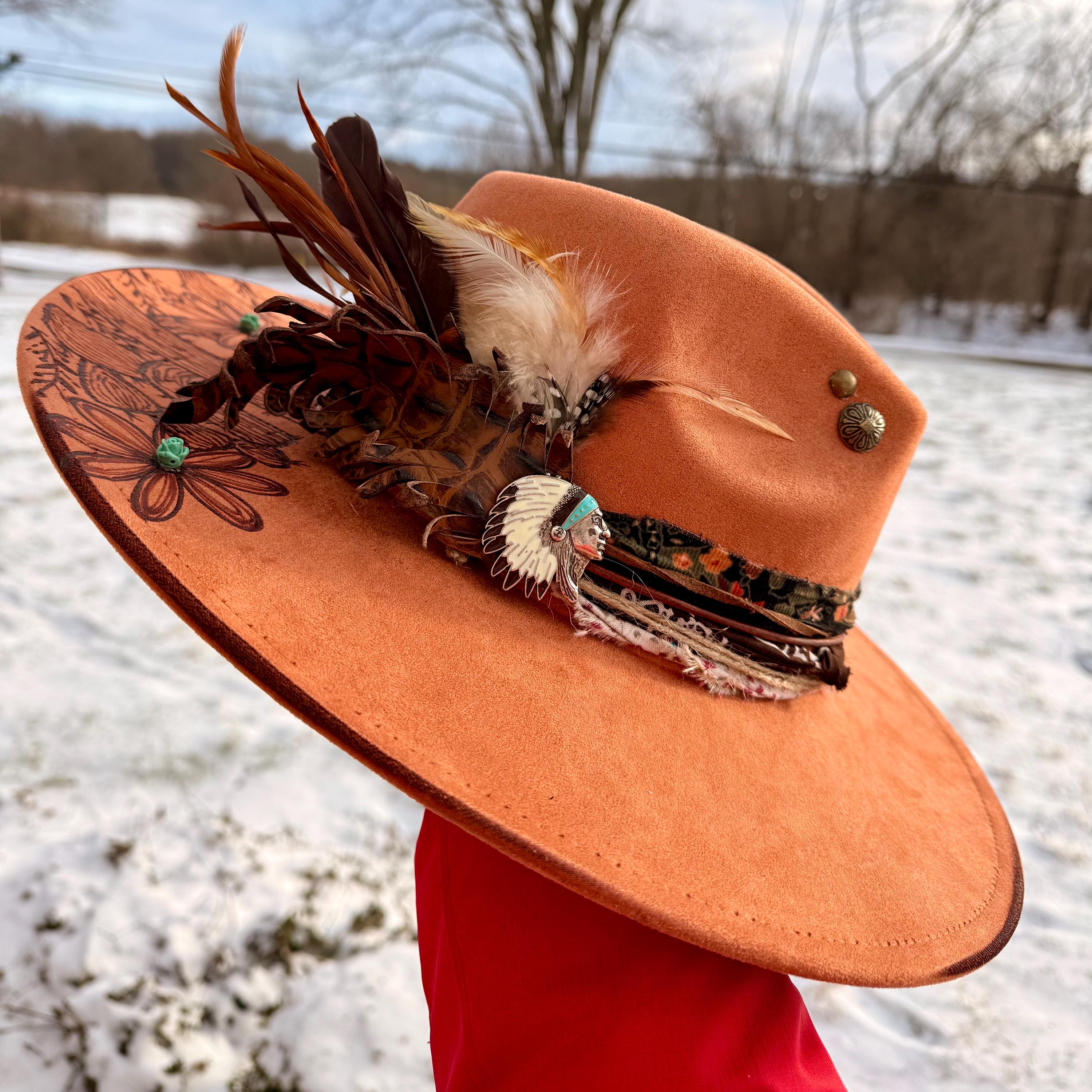 Burnt Orange Western Hat - Etsy display picture 2