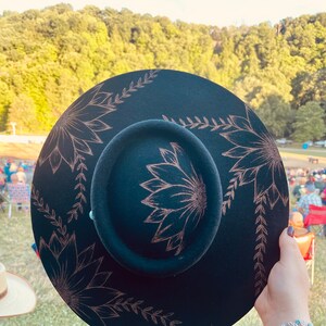 Branded Cowboy Hat | Branded Wide Brim Hats | Burned Wide Brim Hats | Hand Burned Hats | Western Burned Designs | Hand Designed Hats
