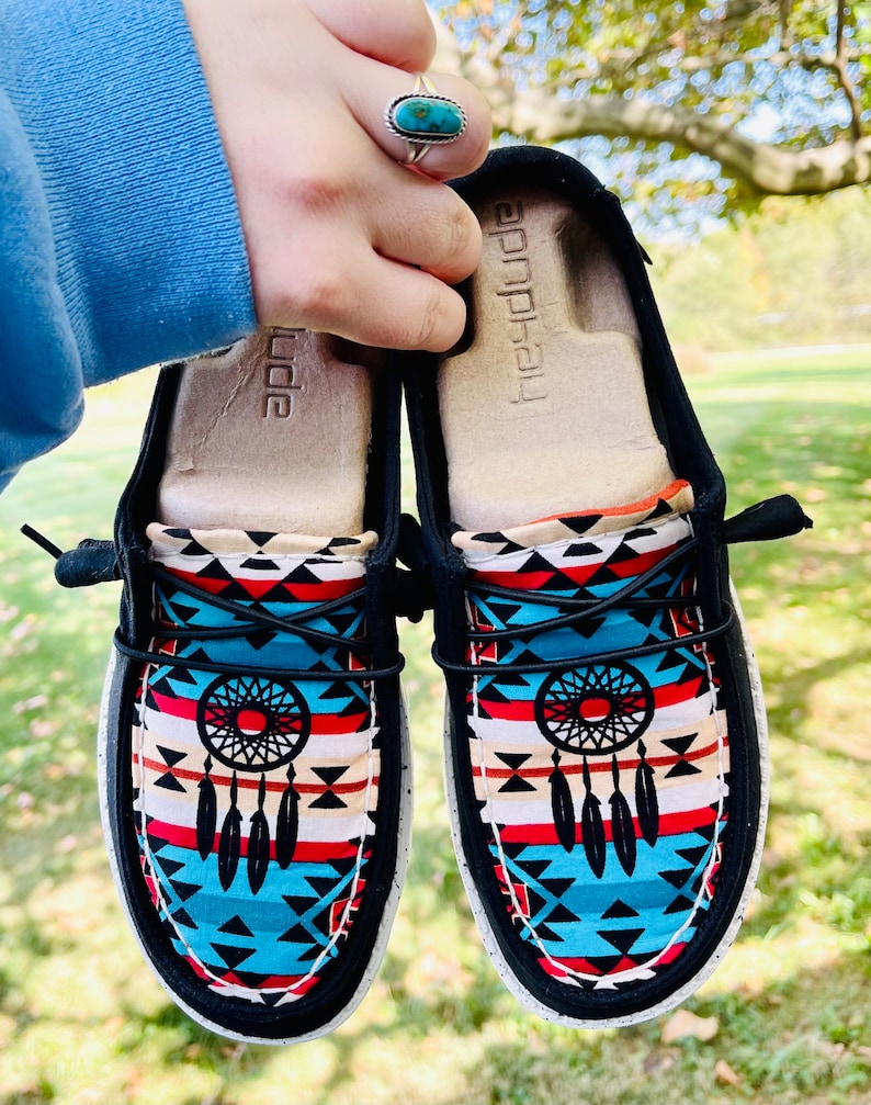 Custom Hey Dudes | Custom Heydude Shoes | Hey dudes | Women’s Hey Dudes | Custom | Aztec Hey Dudes | Hey dude Shoes | 