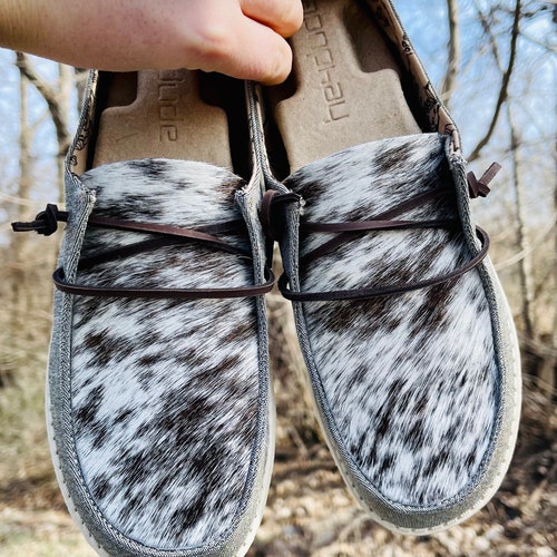 Real Cowhide Beaded Custom Shoes Cowhide Shoes Beaded Etsy