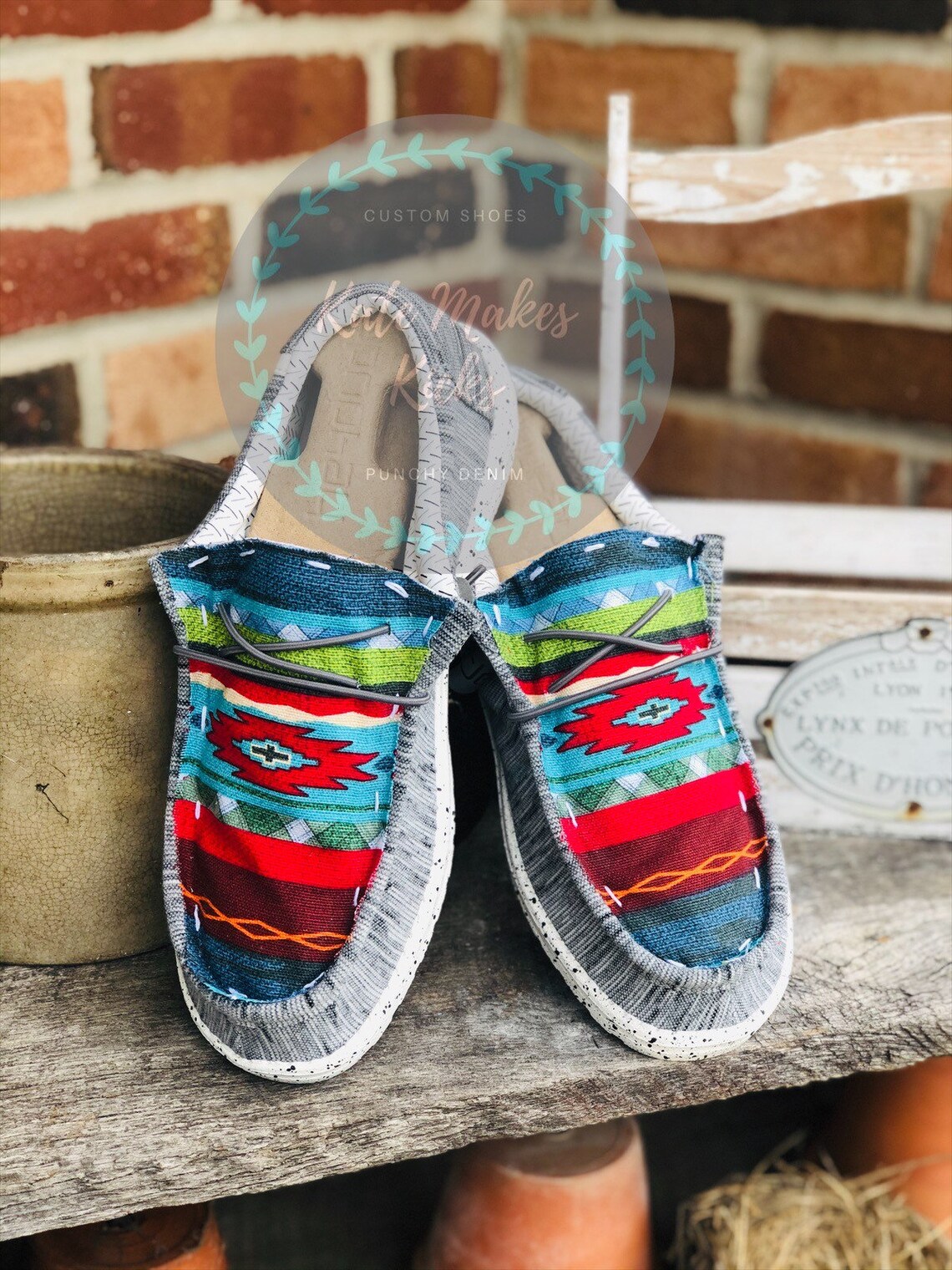 Custom Original Aztec Hey Dudes Etsy