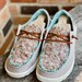 Real Cowhide + Beaded Custom Hey Dudes | Cowhide Hey Dudes | Beaded Hey Dudes | Authentic Cowhide Shoes | Hey Dudes