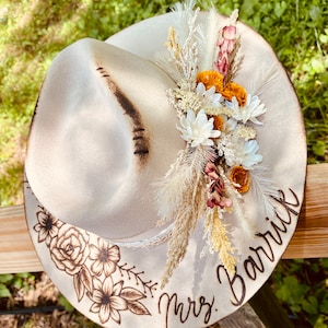 Branded Cowboy Hat | Branded Wide Brim Hats | Burned Wide Brim Hats | Hand Burned Hats | Western Burned Designs | Hand Designed Hats