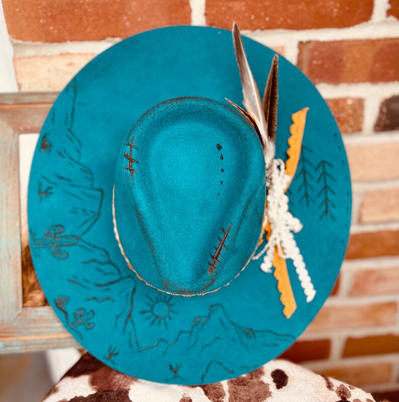 Branded Wide Brim Hat Burned Wide Brim Hat Branded Western Etsy branded-wide-brim-hat-burned-wide-brim-hat-branded-western-etsy