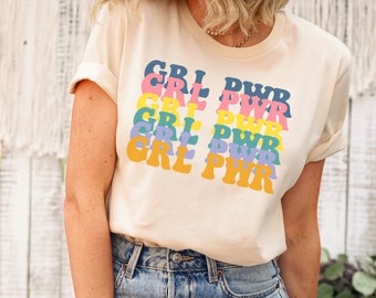 Retro Girl Power Shirt, Girl Power Feminist Shirt, Retro Girl Power Inspirational Shirt, Female Empowerment Feminism Shirt