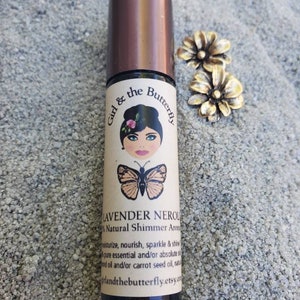 Mistura de óleo essencial de lavanda Neroli Shimmer Roller Aromaterapia totalmente natural 10ml
