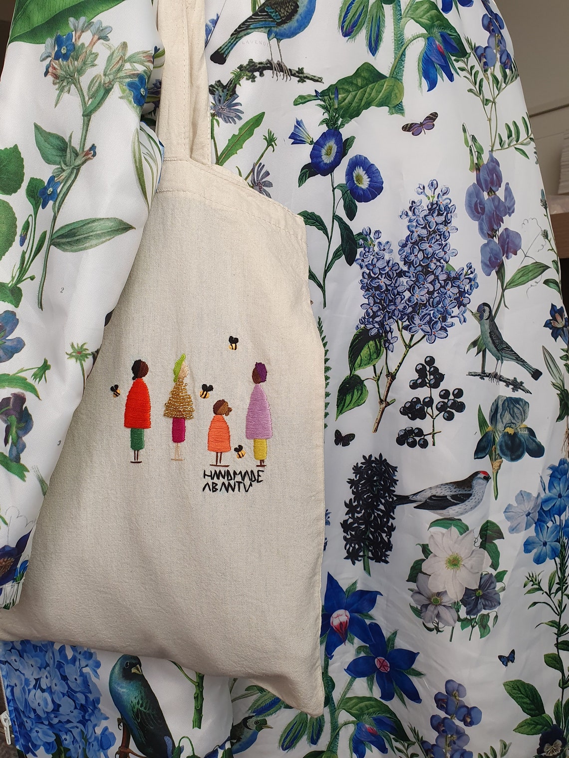 Hand-embroidered Tote Bags - Etsy UK