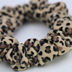 Glitter Leopard Scrunchie, Animal Print Scrunchie, Leopard Accessories, Womens Accessories, Cute Black Accessories, Gifts for Women