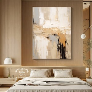 Large Beige Textured Wall Art Beige Textured Painting Modern Abstract Painting Light Brown Textured Wall Art Neutral Abstract Painting