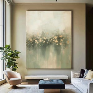 Gold Green 3D Texture Abstract Canvas Painting Living Room Bedroom Large Size Gold Wall Art, Green Abstract Painting Modern Decor Painting