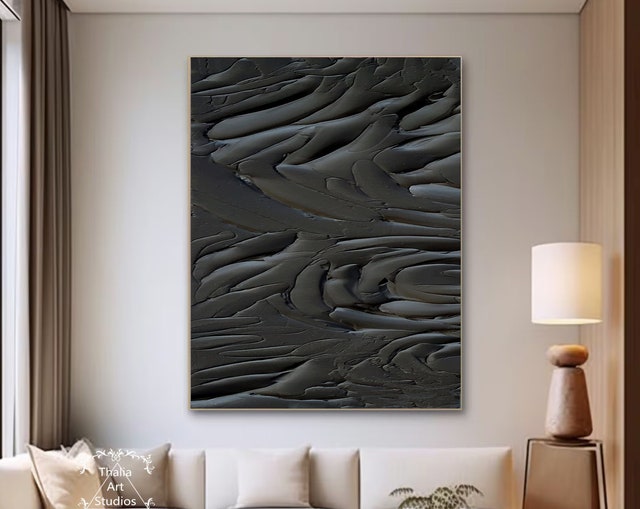 Quadro Astratto Floreale In Bianco E Nero, Set Da 3, 40,6x61 Cm Ciascuno, Arte Da Parete Per Soggiorno