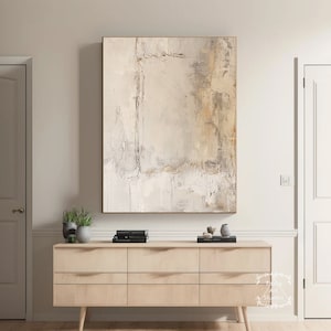 Modern Neutral Abstract Texture Art Beige Wabi-sabi Wall Art Large Minimalist Painting Abstract Art Modern Texture Art Living Room Decor Art