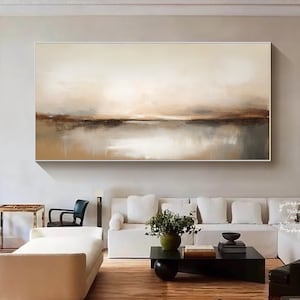 Braun und Beige Abstrakte Textur Gemälde Große Braun Landschaft Minimalistische Abstrakte Kunst Original Gemälde Abstrakte Malerei Wohnzimmer Wandkunst