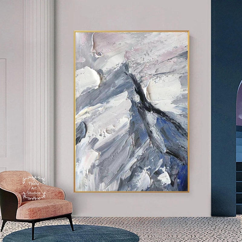 Blue White Wall Art Etsy