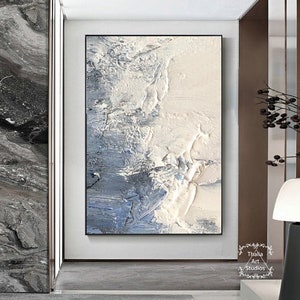 Large Original White Texture Abstract Painting White Painting | Etsy UK