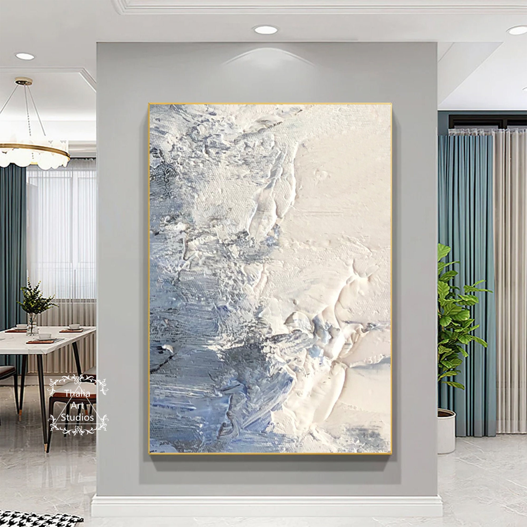 金と白 立体抽象画 ｜F4｜絵画　テクスチャーアート 台湾 【体験・アクティビティ】金箔アート テクスチャーアート 抽象画