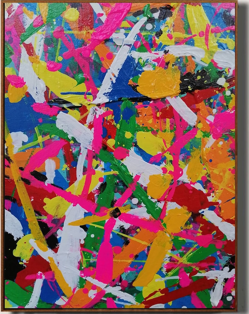 Large-scale abstract paintings original paintings colorful | Etsy