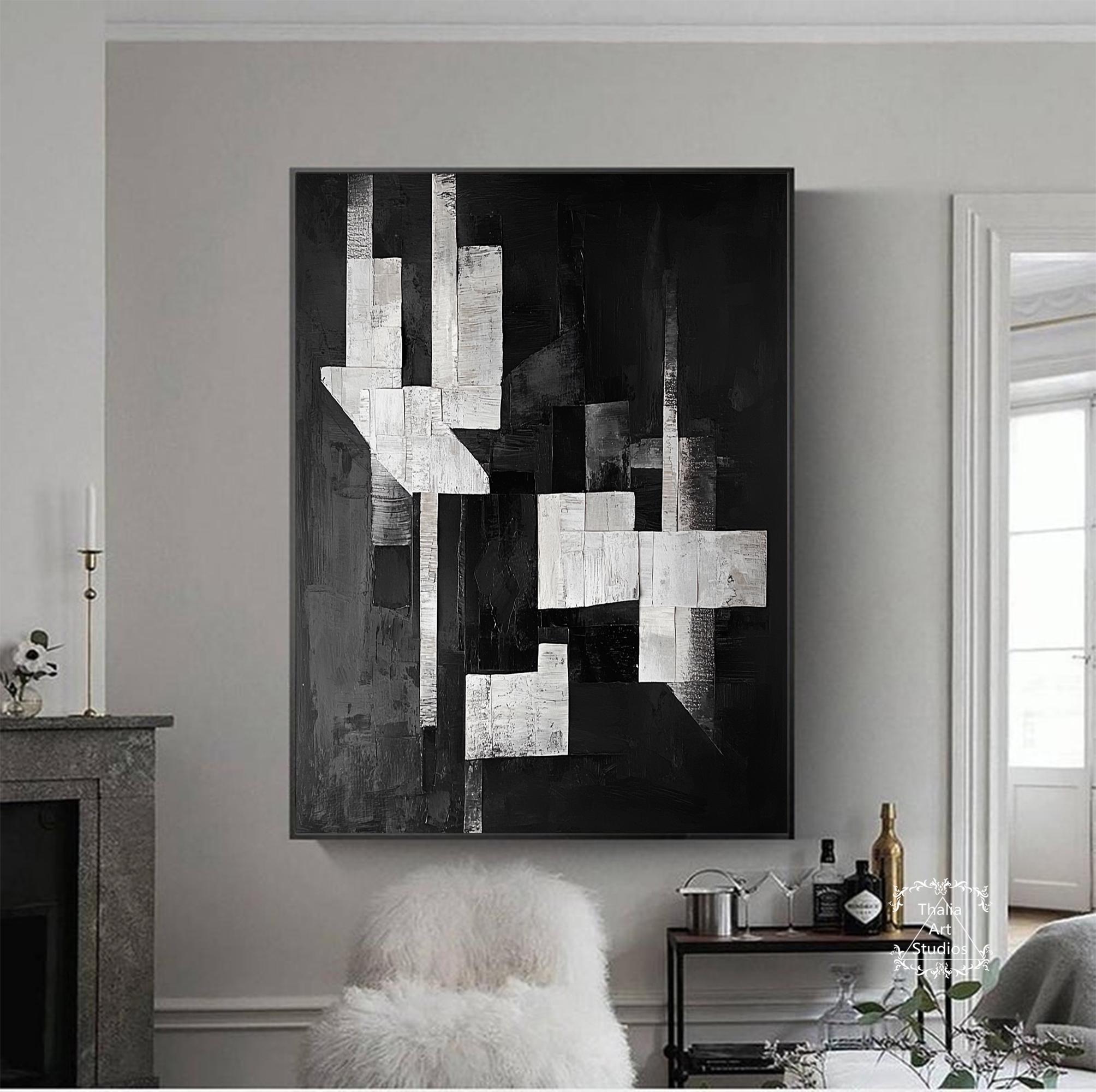 黒と銀の抽象画 二枚組｜F3サイズ｜ストリートアート　テクスチャーアート　絵画 Amazon.co.jp: 黒 白 抽象画 キャンバス 絵画 黒 白 テクスチャ 絵画