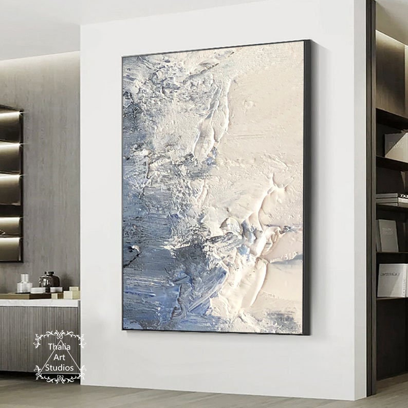 Large Original White Texture Abstract Painting White Painting | Etsy UK