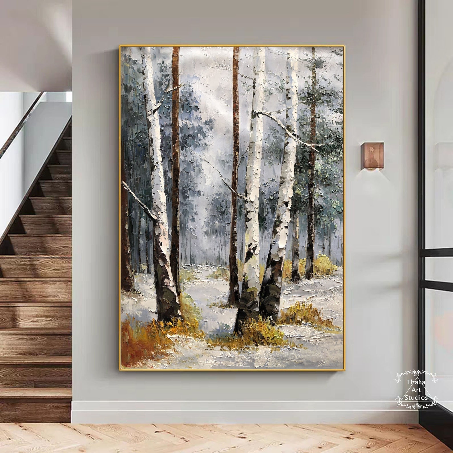 Large Forest Canvas Oil Painting Original Forest Painting Landscape ...