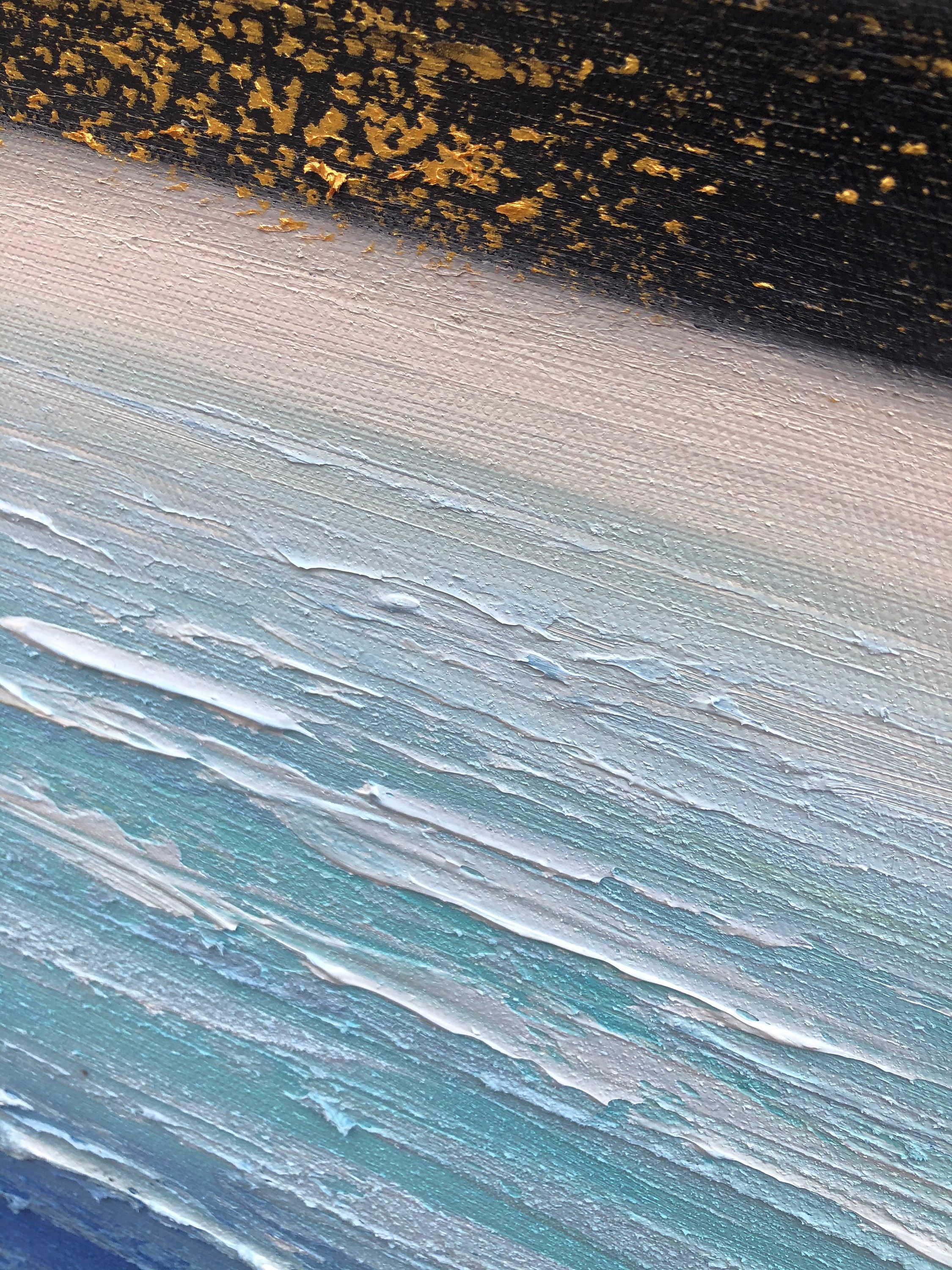 Handpainted ocean abstract oil painting large ocean canvas Etsy