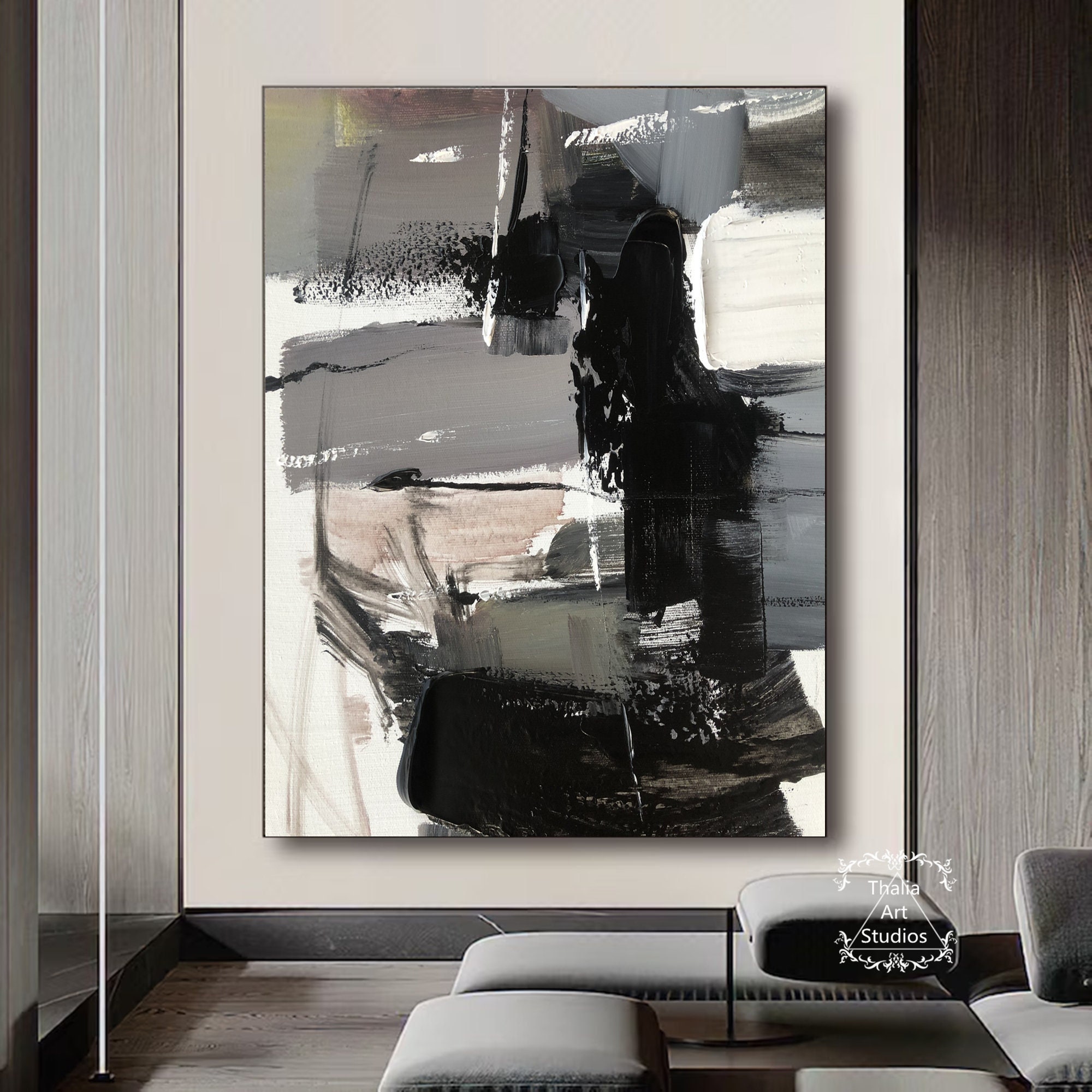 抽象画 原画抽象画インテリア 絵画 手書き 現代アートパネル 緑白青