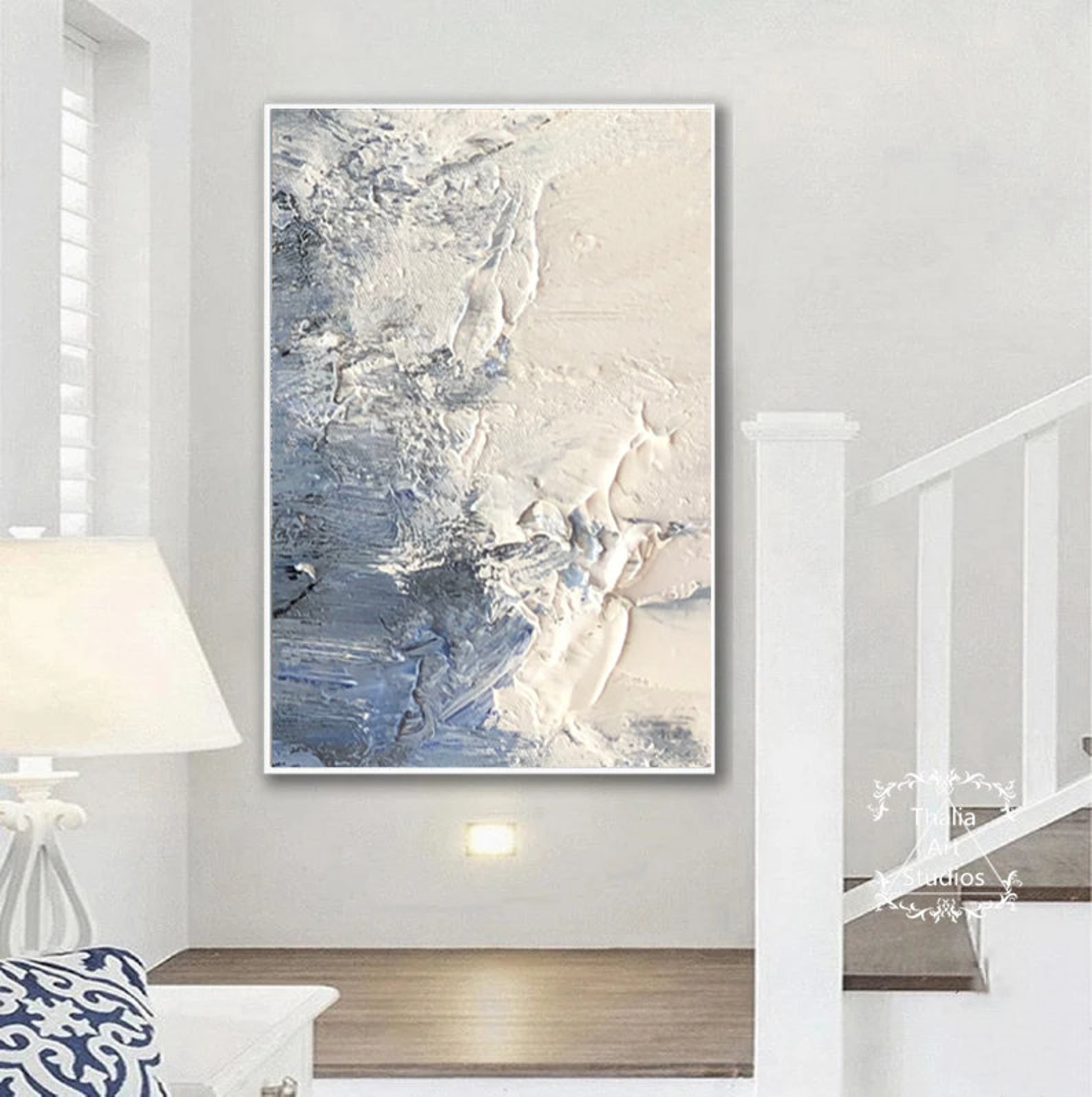 Large Original White Texture Abstract Painting White Painting | Etsy UK