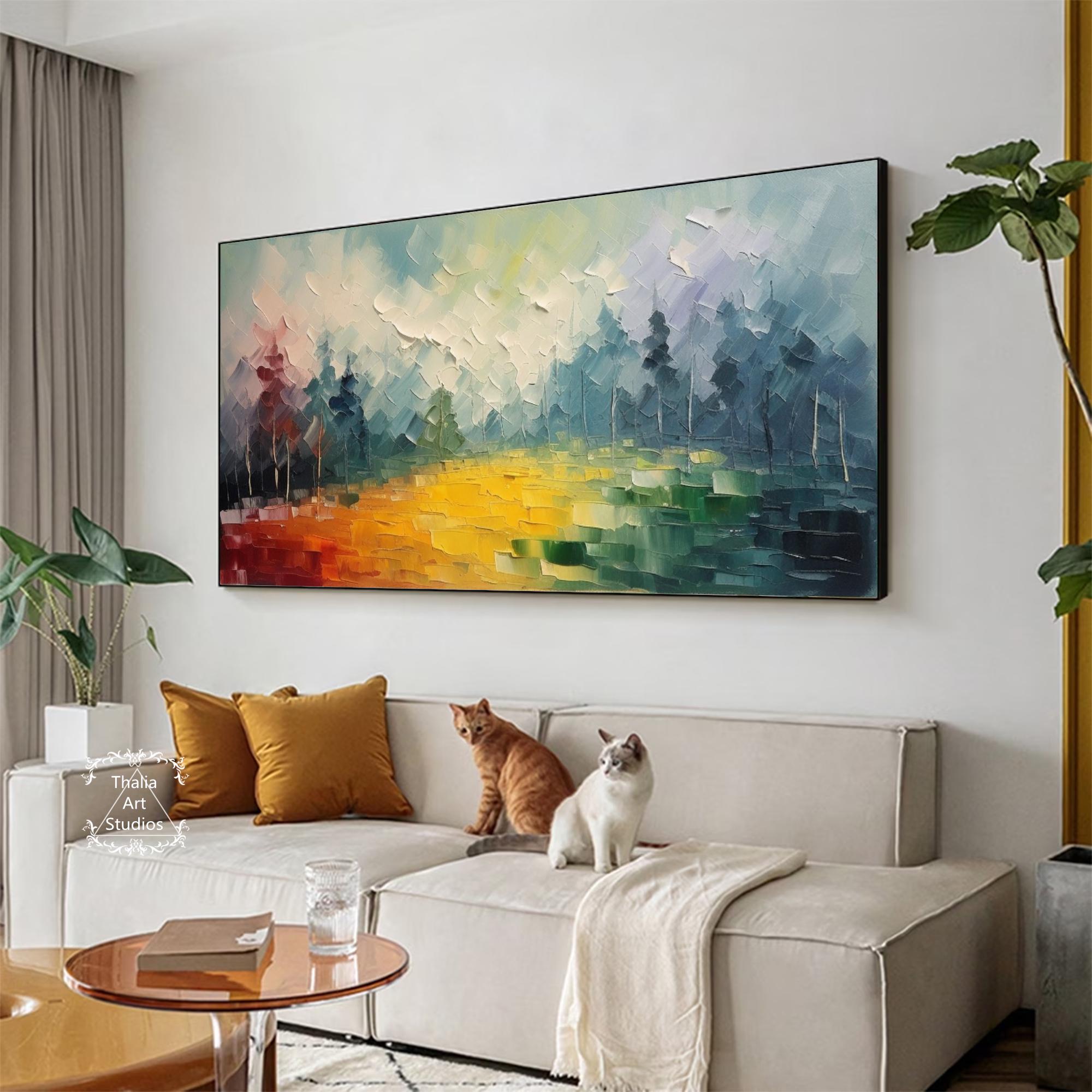 Colorful Forest Plants Abstract Wall Art Abstract Natural Landscape 3D ...