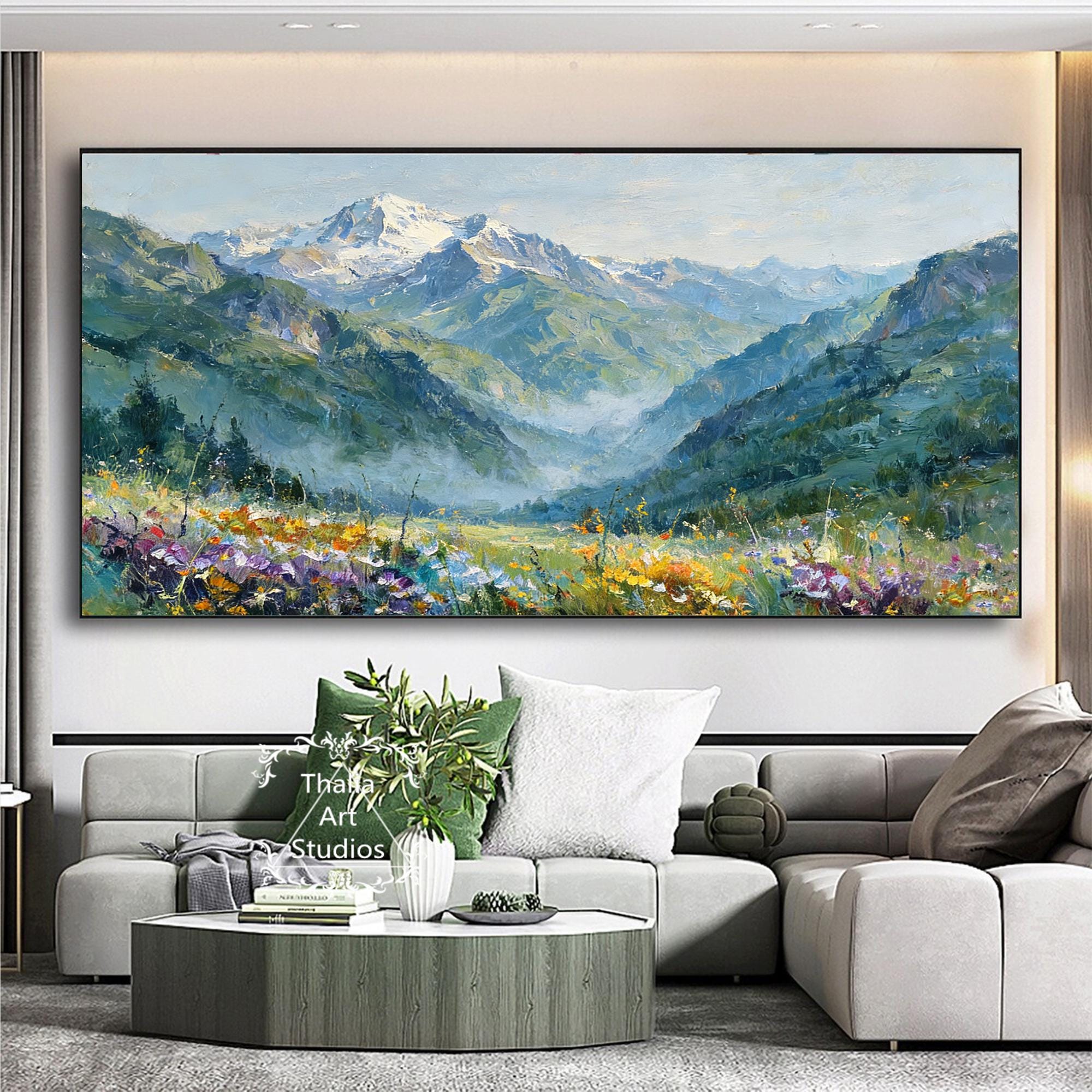 3D Textured Gable Wall Art Original Abstract Natural Mountain