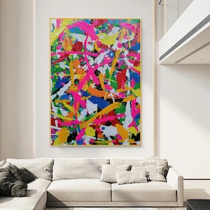 Large Abstract Painting Colorful Abstract Canvas Painting - Etsy