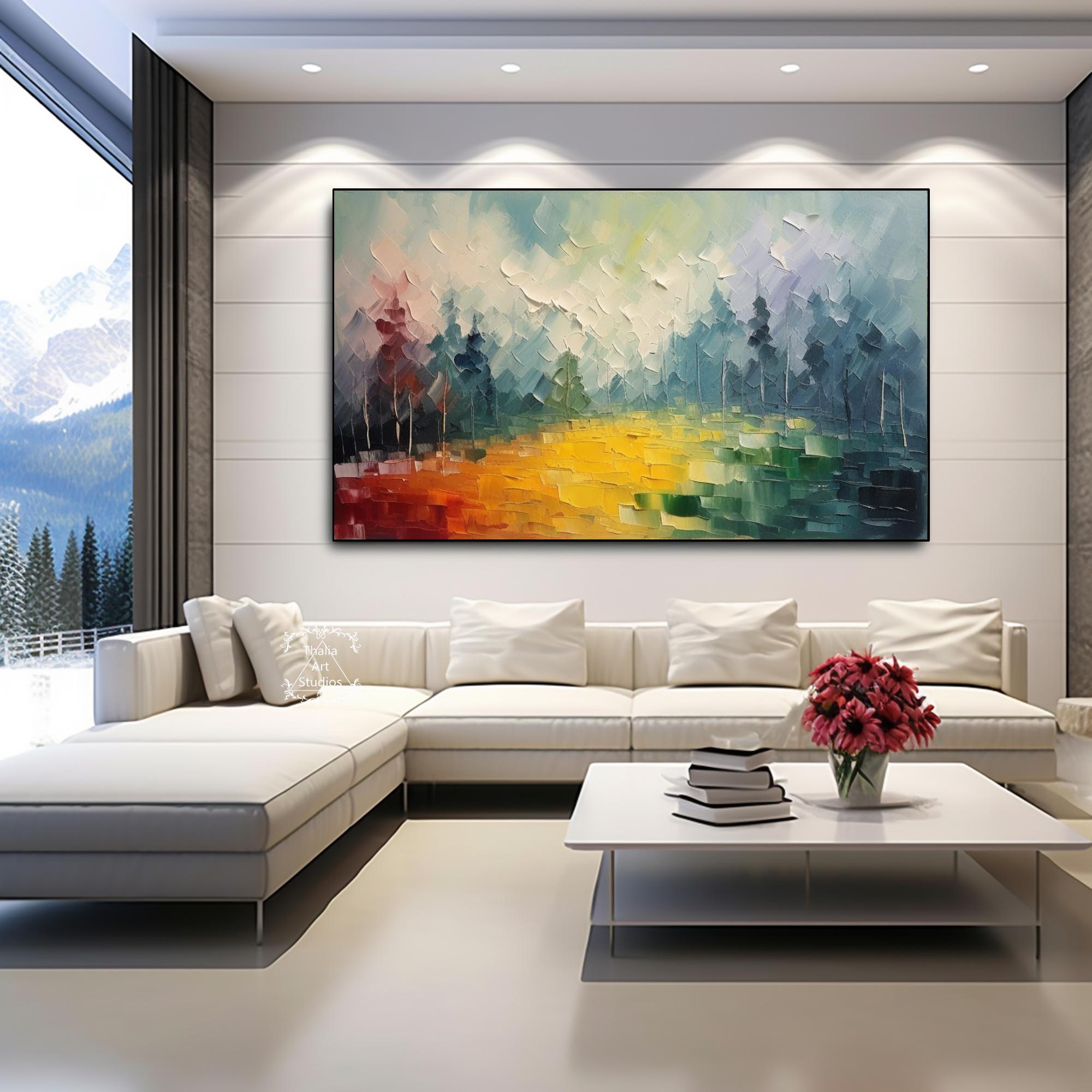 Colorful Forest Plants Abstract Wall Art Abstract Natural Landscape 3D ...