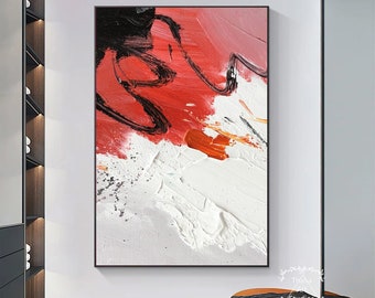 抽象アクリル画 赤と白の表現 抽象アクリル画 赤と白の表現 抽象アクリル画 赤と白の表現