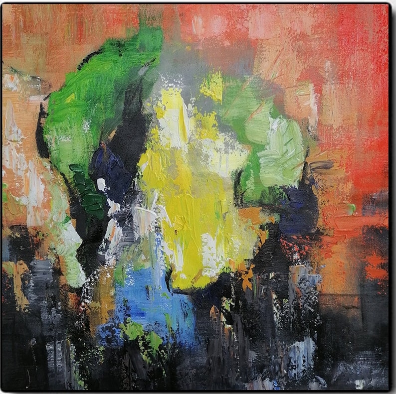 Largescale original oil painting abstract mural vivid Etsy